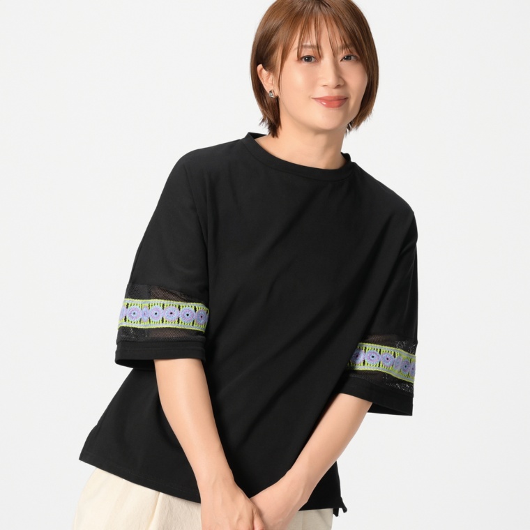 MAHARA MODERN クロシェスリーブプルオーバー