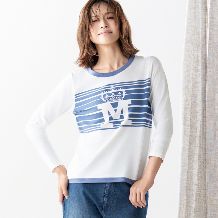 MASAGO クリアーベア天竺Mプリント長袖Tシャツ