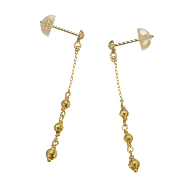 純金/18K カットボールスイングタイプ イヤリング/ピアス