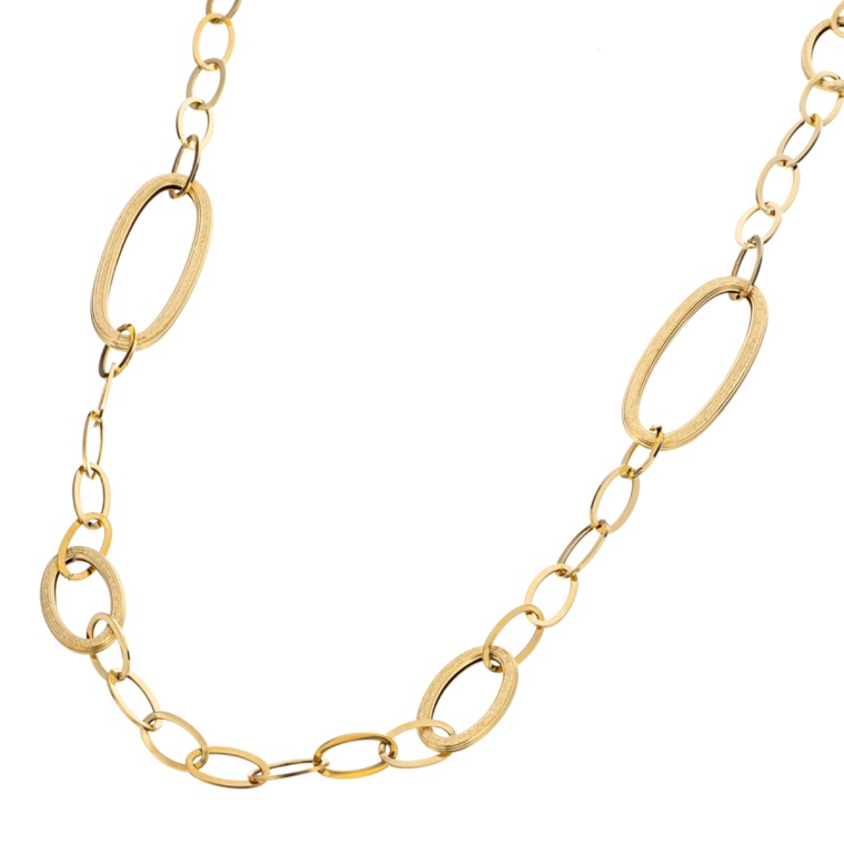 UNOAERRE 18KYG アパッシオナートデザイン ロングネックレス