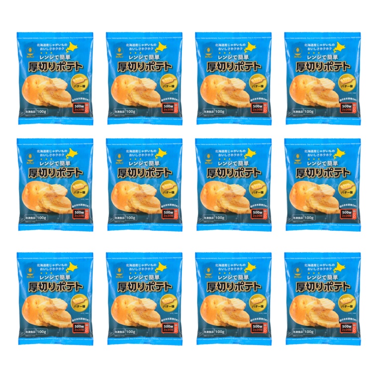 北海道産 レンジで厚切りポテトバター 計12袋