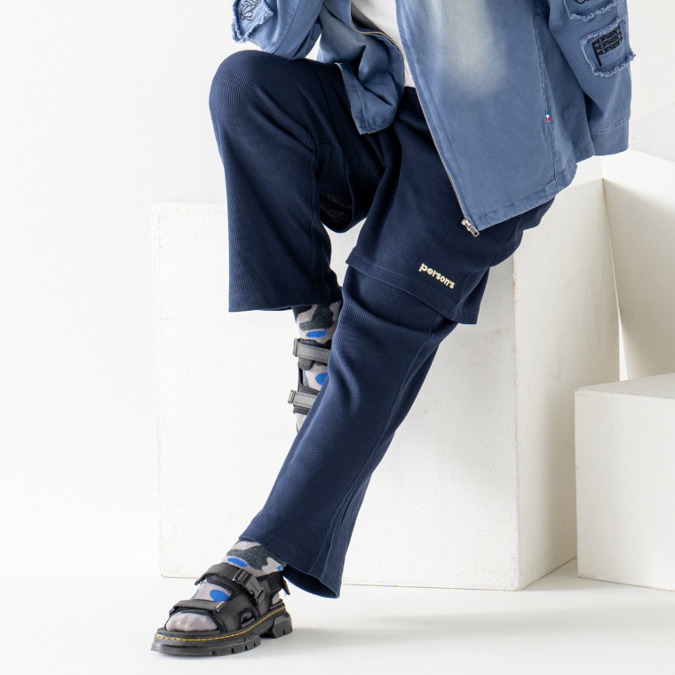 PERSONS レイヤードワッフルパンツ