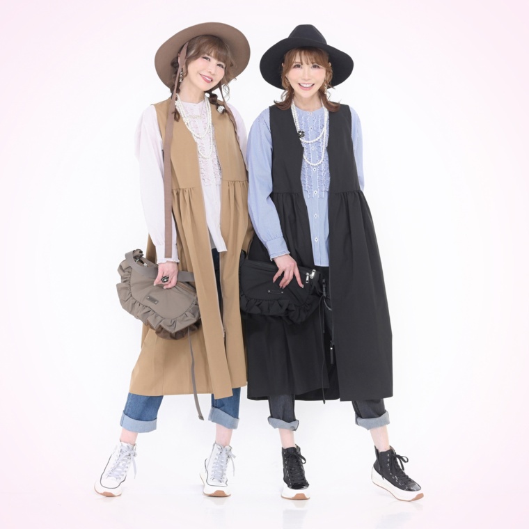 &LOVE ワンピースにもなる2WAYロングジレ