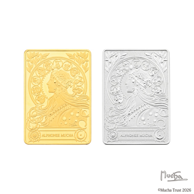 ミュシャ「黄道十二宮」 純金10g & 純プラチナ10g