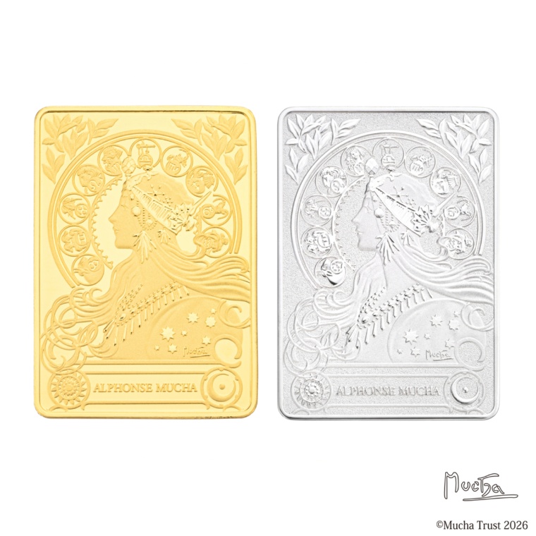 ミュシャ「黄道十二宮」 純金20g & 純プラチナ20g