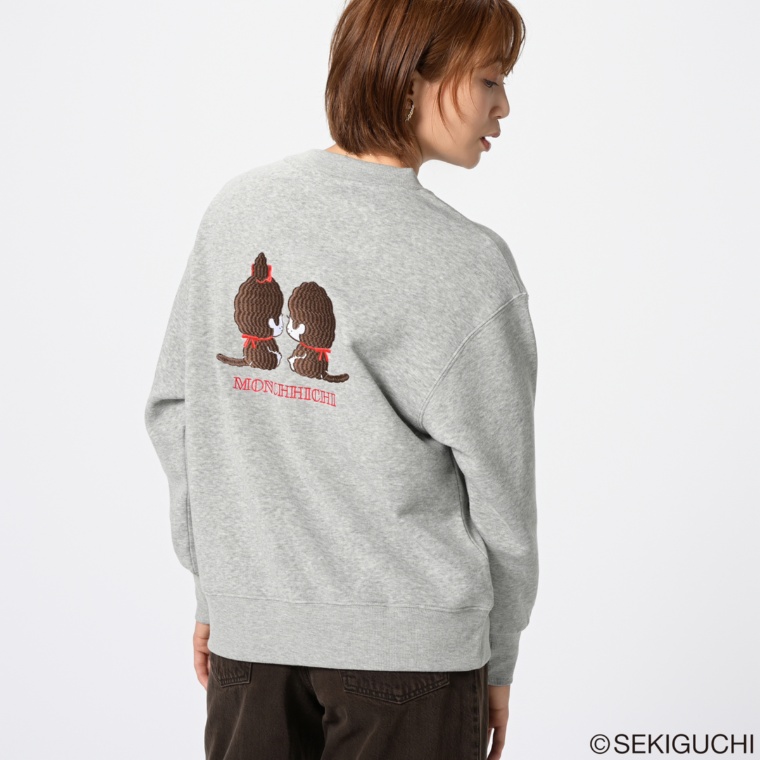 Coeur sucre モンチッチバック刺繍トレーナー