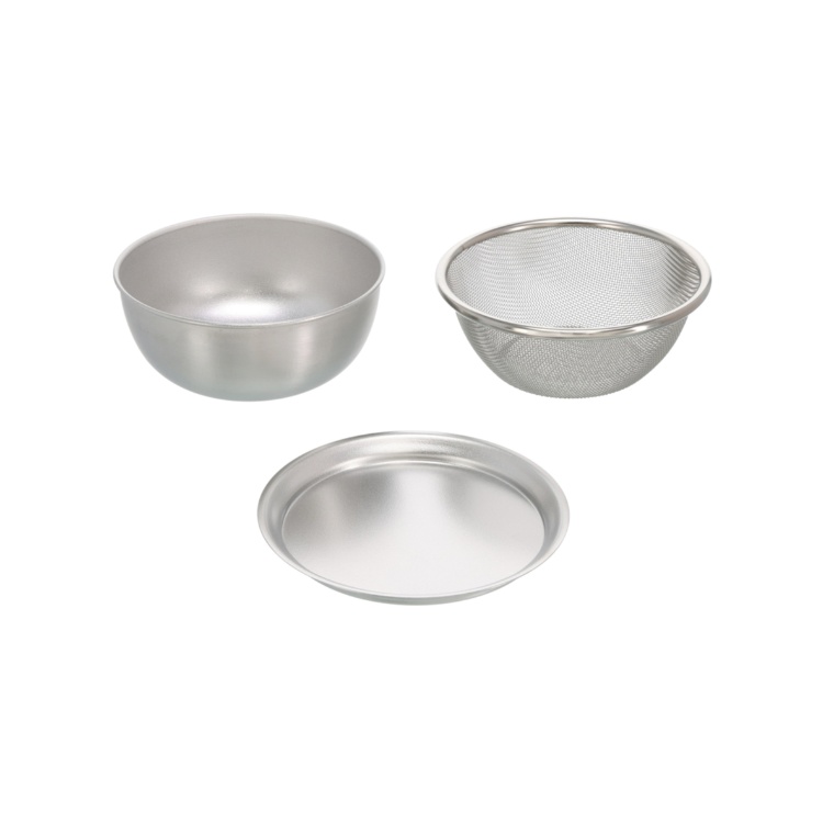 アーネスト 逸品物創 ステンレスボウル&ザル 3点セット 15cm