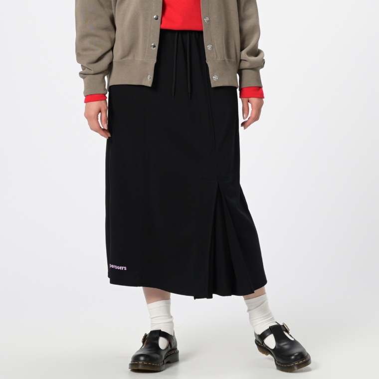 PERSONS スウェットインパーテッドプリーツスカート
