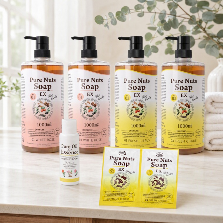 ピュアナッツソープEX 1000ml4本P付き特別セット