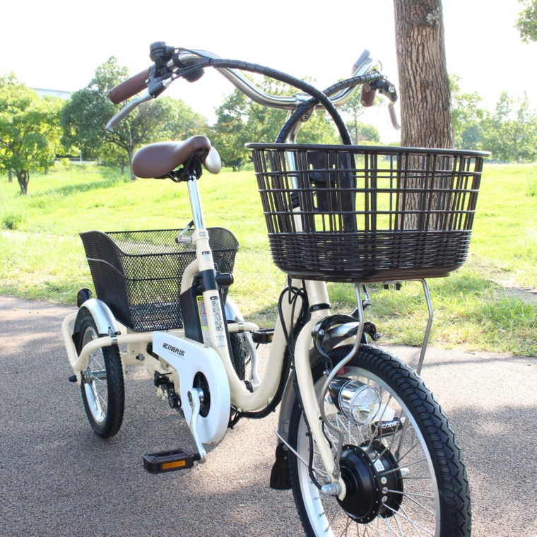 ミムゴ ノーパンクタイヤ ロータイプ電動アシスト三輪自転車