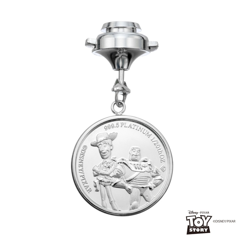 純プラチナ/PT900「トイ・ストーリー」メダルブローチ1/20oz